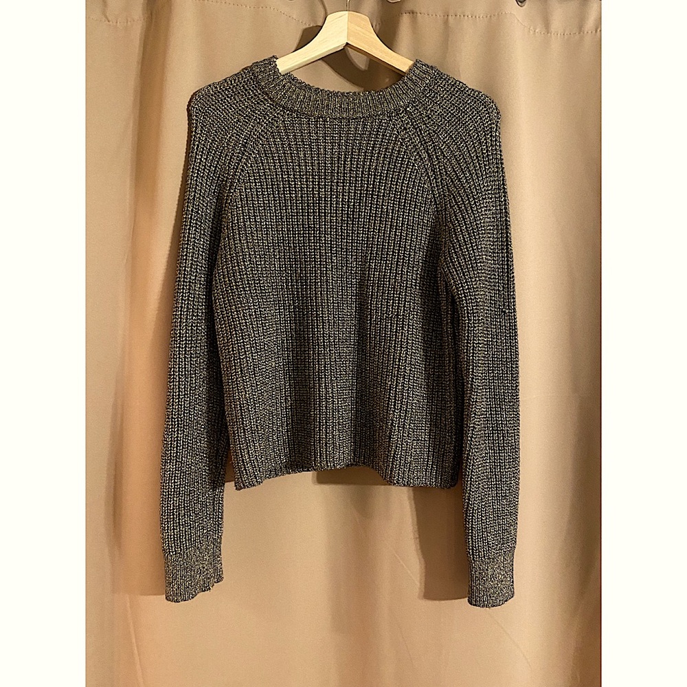 Banana Republic Silver Golden Shimmer Sweater Size Medium